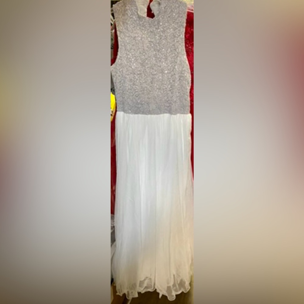 Speechless Kids Silver Lace Dress